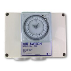 Double Outlet 15amp Air Switch Box c/w Time Clock